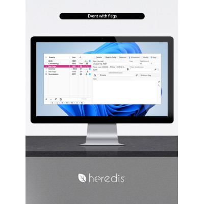 Family tree program for WINDOWS & MAC - HEREDIS 26