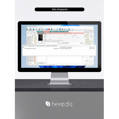 Family tree program for WINDOWS & MAC - HEREDIS 26